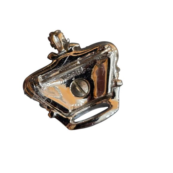 Vintage Signed Pair Coro Craft Raised Rhinestone Crown Scatter Pin (A9482) - Picture 6 of 8